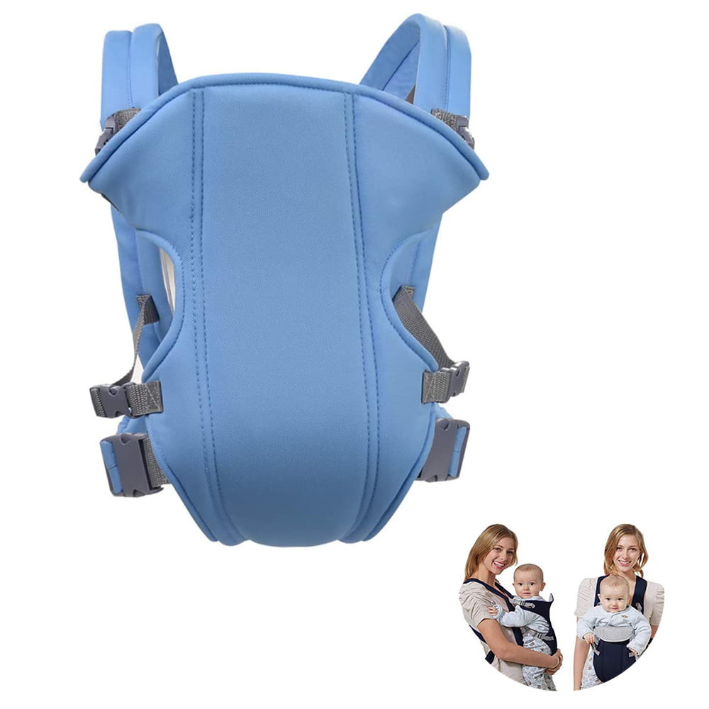 Breathable Soft Baby Newborn Carrier Front Back Carrier Wrap Infants Ergonomic Sling Backpack Blue
