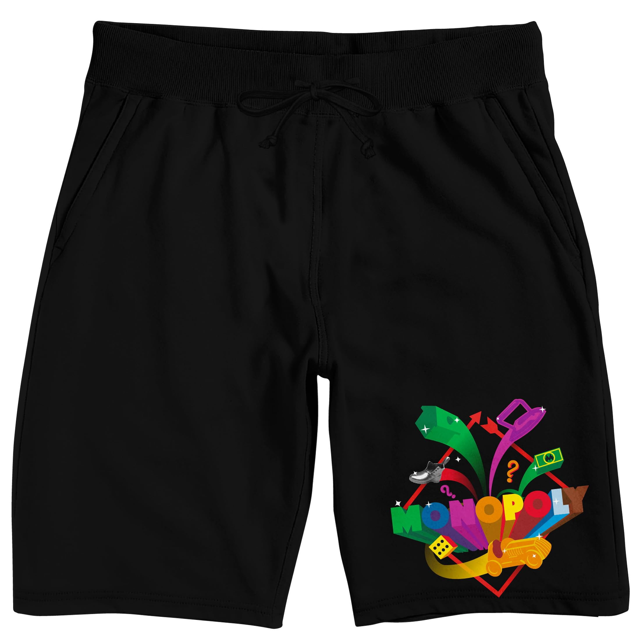 Monopoly "This Is How I Roll" Men's Black Lounge Shorts-Medium