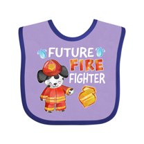Inktastic Future Fire Fighter with Cute Dalmatian Dog Boys or Girls Baby Bib
