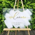 thumbnail image 2 of Customized Wedding Party Welcome Sign Glossy Paint Backing Text UV Print 16"*24", 2 of 6