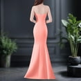 thumbnail image 3 of UPPADA Robes d'Invitée de Mariage pour Femmes à une Épaule Froncées Robe de Soirée Formelle Portefeuille Ourlet à Volants Robe Dos Nu Moulante Robe Maxi Taille Haute Robe de Fête Robe de Bal Robe de Cocktail Liquidation Robes Formelles, 3 of 4