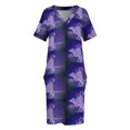 thumbnail image 4 of Vestido de bruja retro de ensueño con bolsillos sueltos morados, vestido de cumpleaños, elegante vestido de invitada de boda, moda de lujo para mujer., 4 of 7