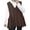 Coffee, variant on DuoJiaJ Womens Oversized Sweater Vest, Crew Neck Cable Knit with Pockets Black L