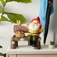 thumbnail image 5 of Garden Gnome Greeting Welcome Sign Statue, 5 of 7