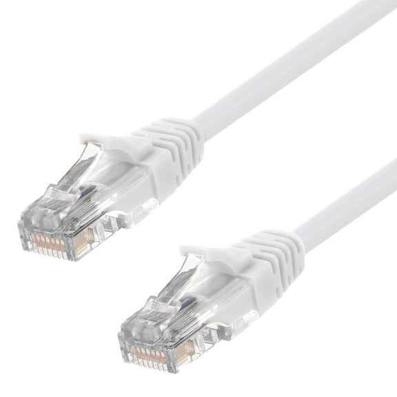 NavePoint Patch Cable, CAT5e, UTP, 24AWG/7*0.18 MM, 2 Ft,  10 pack, White