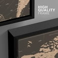 thumbnail image 4 of wall26 Framed Canvas Print Wall Art Set Retro Vintage Antique Sepia World Map Global Country Illustrations Modern Art International Educational for Living Room, Bedroom, Office - 16"x24"x3, 4 of 5