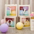 thumbnail image 7 of 1 Set Balloon Box Anti-deformed Wide Application Plastic Square Clear DIY Letter Box Party Supplies, 7 of 7