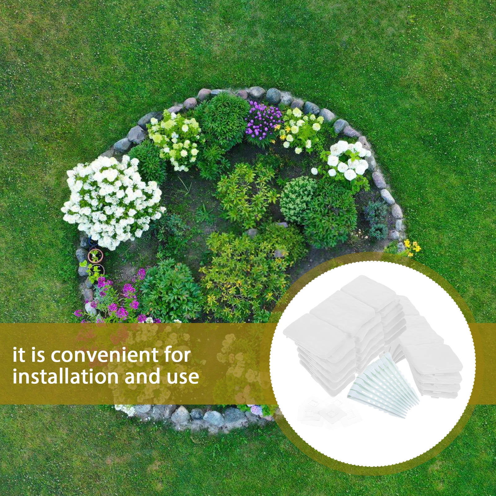 GOOHOCHY Plastic Garden Edging Set - Flexible Landscape Border for Kids, Outdoor Yard Lawn Garden Edging