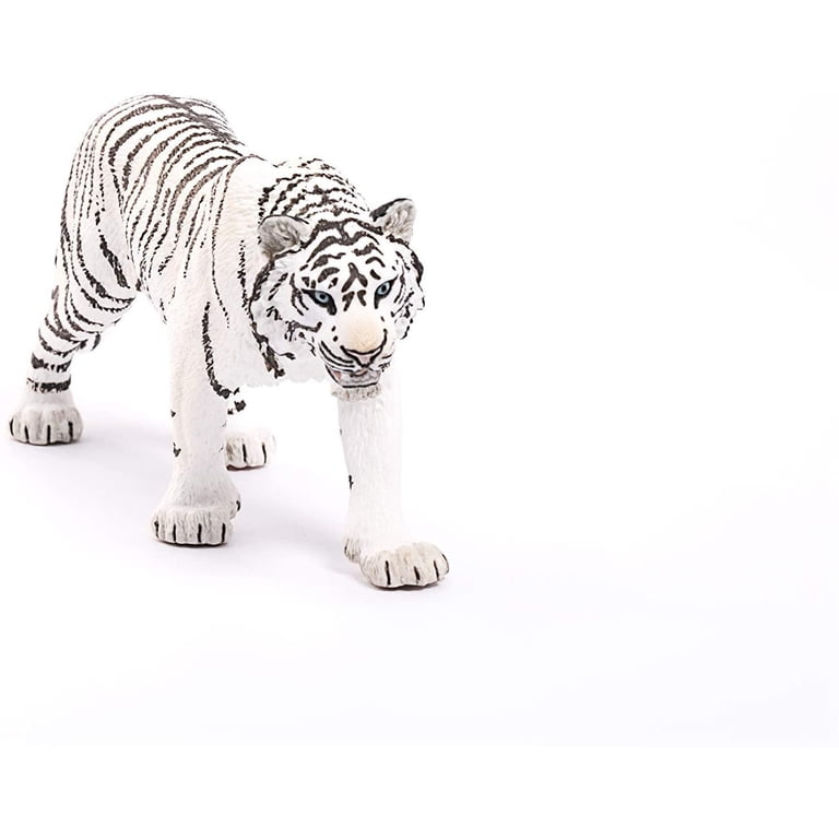 Schleich White Tiger Figurine - Realistic Wild Animal Toy For Kids, Durable & Educational, Ages 3+
