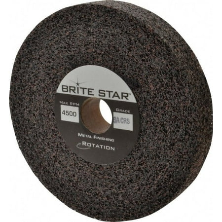 

Brite Star 6 Diam 1 Face Width 1 Center Hole Coarse Grade Aluminum Oxide Deburring Wheel Convolute Medium Density 6 Grade 6 000 RPM