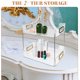 thumbnail image 4 of Organizador de encimera de baño, bandeja de baño de 2 niveles, almacenamiento en encimera, estante de pie, soporte para cosméticos, 4 of 6