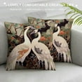 thumbnail image 3 of FUMJ  hrow Pillow Covers Asian Dancing Oriental Cranes Writing Vintage Geometric Pattern Decorative Pillow Case Home Decor Pillowcase for Sofa Couch, 3 of 5