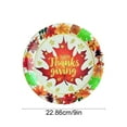 thumbnail image 3 of HomeKingdee Thanksgiving Oval Plates,Disposable Dinner Plates Give Thanks Party Platters Thanksgiving Dinnerware, Autumn Fall Harvest Decor Event Supplies, 3 of 6