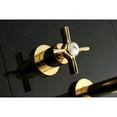 thumbnail image 4 of Kingston Brass KS8022ZX Millennium Two-Handle Wall Mount Roman Tub Faucet, Polished Brass, 4 of 7