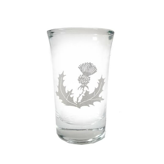 Lyoncraft SHTH01 1.5 oz Scottish Thistle Engraved Shot Glass