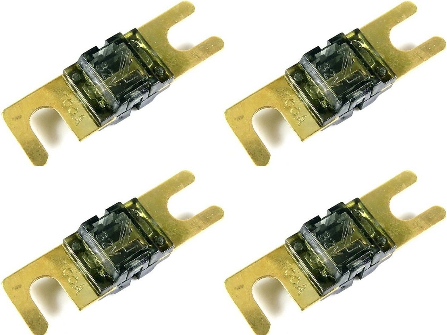 ABSOLUTE AFS1004 4 PACK OF 100 AMP GOLD AFS / MIDI / MINI ANL FUSES