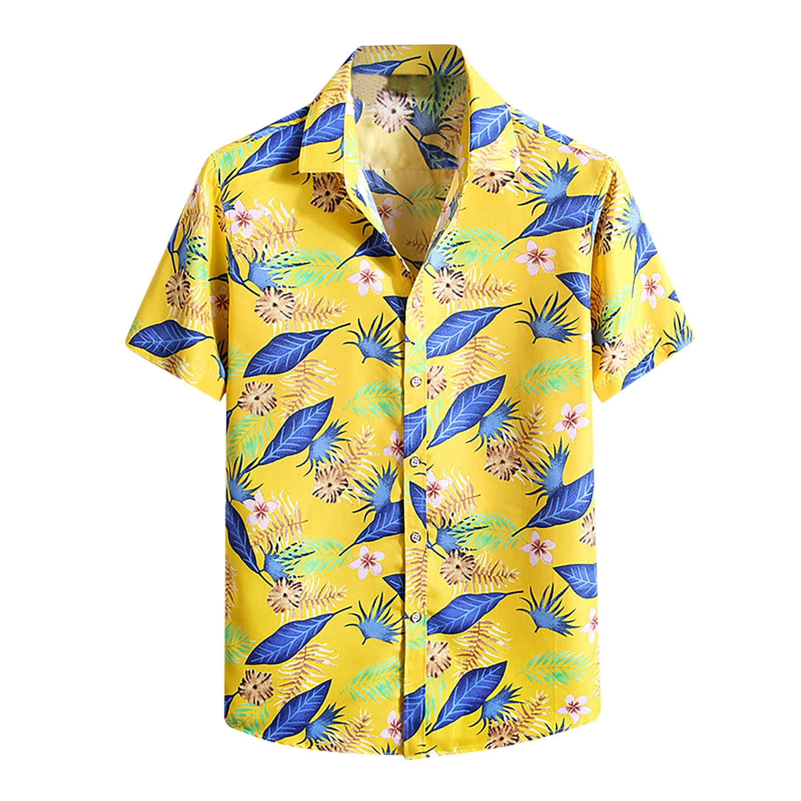 Camisa Piña Hombre Camisa Hawaiana De Manga Corta Para Hombre