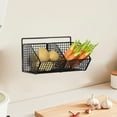 thumbnail image 5 of Kedshhgu Iron Kitchen Vegetable Storage Rack, Space Saving and Multi-Purpose, Hanging Fruit Basket and Produce Vegetable Storage Rack, Suitable for Kitchen or Pantry, 5 of 6