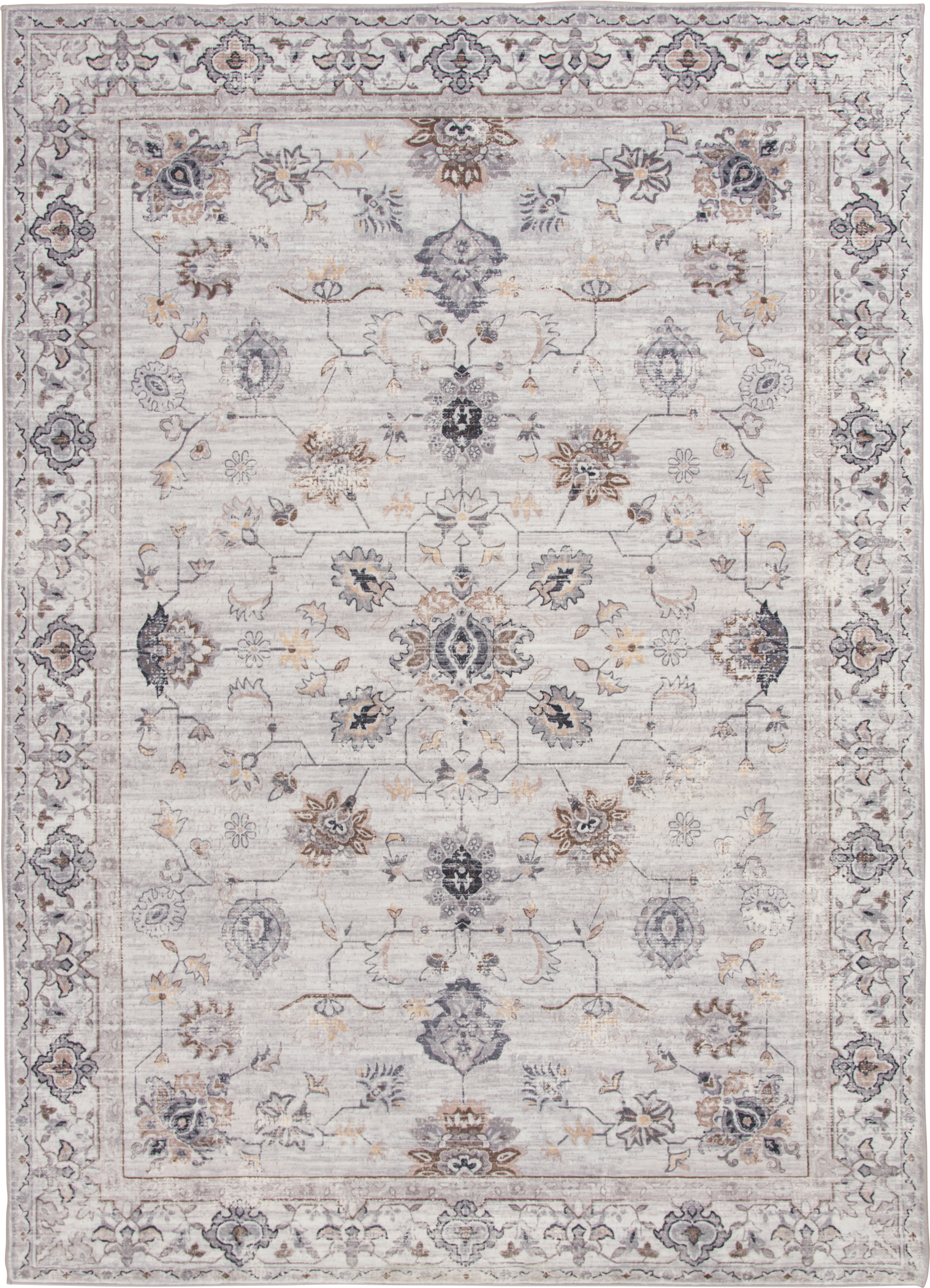 Better Homes & Gardens Persian Blooms Ivory Faux Fur Indoor Area Rug, 5'x7'