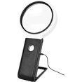 thumbnail image 1 of Crystal Clear Magnifier, Enhanced Focus Illuminated Magnifying Glass with Light for Detailed Work, Hands-Free or Handheld Design for Sewing, Diamond Painting, 1 of 5