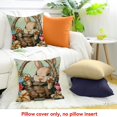 thumbnail image 4 of Shiartex Rabbit Flowers Basket Pillow Covers Set for Home Sofa Couch Decor, 100% Linen, Set of 1, Soft & Skin-Friendly 20x20in, 4 of 5