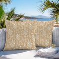 thumbnail image 3 of Throw Pillow Covers 26x26 Inch Set of 2, Beige Botanical Waterproof Outdoor Pillow Covers, Spring Summer Chic Wildflowers Decorative Cushion Pillowcases for Couch, Sofa, Bed, Garden, Patio, 3 of 9