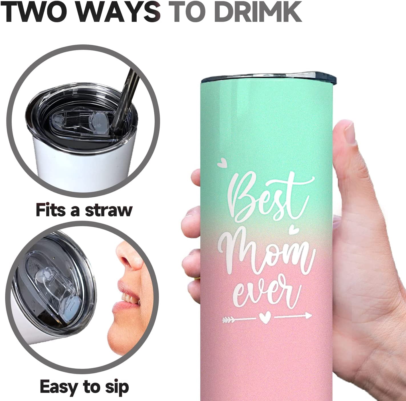 Lot De 4 Verres À Vin Sans Pied En Acier Inoxydable Avec Couvercles