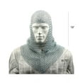 thumbnail image 3 of Benzara Metal Chain Mail Coif Medieval Armor, Silver, 3 of 4