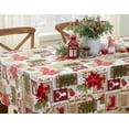 thumbnail image 7 of Christmas Ivory Sleigh Bells Ring 52 x 70 inch Rectangle Vinyl Dining Tablecloth with Flannel Backing., 7 of 7