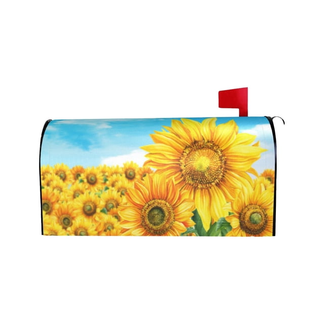 Mailbox Covers Standard Size 18" X 21" Flowers Mailbox Wraps Post Letter Box Cover For Holiday Garden Yard Decor