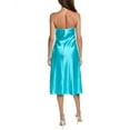 thumbnail image 2 of ML Monique Lhuillier womens  Imara Satin Midi Dress, 16, Blue, 2 of 3