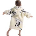 thumbnail image 5 of Wehilion 2-6YR Oversized Sweatshirt Hooded Blanket Sherpa Hoodie for Girls Boy Wearable Blanket Hoodie for Kids Toddlers, 5 of 6