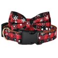 thumbnail image 1 of Wipalor Collar De Perro De Navidad Ajustable Con Pajarita Desmontable Clásico A Cuadros Copo De Nieve Perro Collar De Navidad De Cuero Suave Algodón Vacaciones Navidad Collares De Perro Para Perros Me, 1 of 1