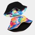 thumbnail image 6 of Dress Choice Unisex Summer Trendy Foldable Fisherman Hat Reversible Wide Brim Breathable Rainbow Tie Dye Printed Bucket Hats For Women Men, 6 of 8
