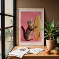thumbnail image 6 of surfer cat - Photography Cat Surfboard Animal Humor Pastel Pop Art Summer Oak Framed Wall Art Print 24 x 36 inches, 6 of 59