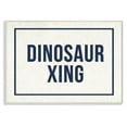 thumbnail image 1 of The Kids Room by Stupell Dinosaur Crossing Blue Kids Word Design Wall Plaque by Daphne Polselli, 1 of 5