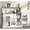 White, variant on ARTPOWER 48” Kitchen Pantry with Glass Doors, Wood Coffee Bar Cabinet with Drawer, Green Microwave Cabinet with Hutch, Farmhosue Buffet Sideboard for Living Room, Dining Room