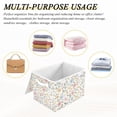 thumbnail image 6 of Yayeee Collapsible Cube Storage Bin with Lid Fabric Closet Decorative Basket with Handles, Pastel Floral Pattern, 6 of 7