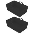 thumbnail image 2 of Alfombrilla Para Hornear Pasteles Bandeja de silicona para freidora de aire, alfombrilla antiadherente, utensilios de cocina reutilizables 2 uds., negro Ndcxsfigh Libre de BPA, 2 of 3
