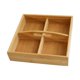thumbnail image 5 of Recipiente para servir dulces y nueces Multifuncional 4 compartimentos Plato para refrigerios Caja de frutas secas Plato de comida para el hogar, 5 of 9
