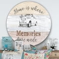 thumbnail image 2 of Designart « Camion Moment Maison de Ferme » Art Mural Rond en Métal Style Ferme - Disque de 36, 2 of 5