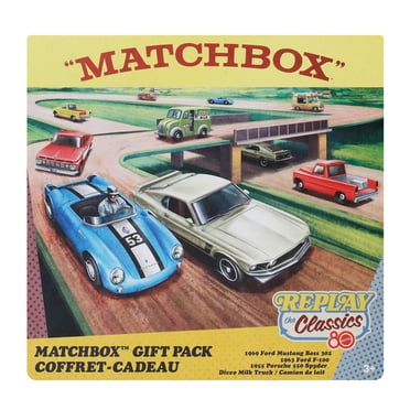 Matchbox Mattel 80th Anniversary 4-Pack of Die-Cast 1:64 Scale Toy Cars & Trucks with Moving Parts