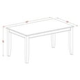 thumbnail image 5 of East West Furniture 6 Piece Dining Room Furniture Set- a Kitchen Table and 4 Linen Fabric Dining Chairs with a Bench, Black, 5 of 5