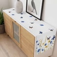 thumbnail image 4 of Butterflies Floral Table Runner - 72 Inch Long, Kitchen Dining Table Runner Dresser Scarves, Country Plants Wildflower Leaves Farmhouse Decor for Coffee Tables Wedding Party Banquet, 4 of 8