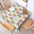 thumbnail image 2 of Colorful Highland Cow Flower Pattern Square Tablecloth,Waterproof Square Table Cover,Wipeable Spillproof Washable Table Cover for Home Kitchen Party Decor 42"X42"(107x107cm), 2 of 6
