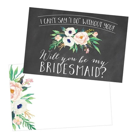 15 Will You Be My Bridesmaid Cards Chalkboard I Can T Say I Do