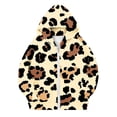 thumbnail image 5 of Dzrciro Boys Girls Hoodie Sweatshirts, Leopard Print Long Sleeve Full Zip Up Kids Jacket with Pockets, Casual Outdoor Hoodies Coat, 4-12 Years, 5 of 8