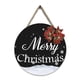 thumbnail image 2 of Christmas Wooden Sign Welcome House Sign Christmas Eve Festive Felling Wall Decoration Round Christmas Wooden Pendant, 2 of 3