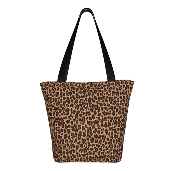 Ratiio Leopard Printed Print Shoulder Bag for Women, Polyester Crossbody Purse Lightweight Handbag for Daily Travel and Casual Use