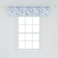 thumbnail image 2 of Ambesonne Watercolor Window Valance, Long Branches Flowers, 42" x 12", Blue White and Ceil Blue, 2 of 3